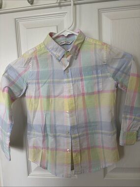 Janie and Jack pastel plaid oxford Size 5 EUC School, Vacation, Holiday, pics
